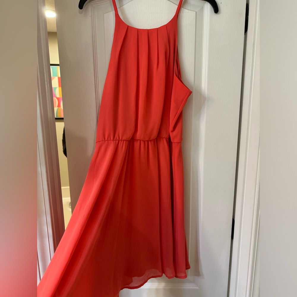 Coral Halter Top Boutique Dress